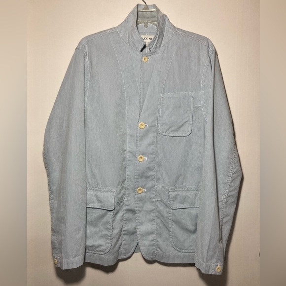 Alex Mill Men’s Striped Lightweight Jacket Button Closure 3 Pockets Sz Medium - Picture 2 of 15